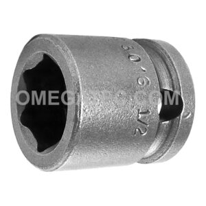 Apex 3016 1/2'' 6-Point Short Impact Socket, 3/8'' Square Drive
