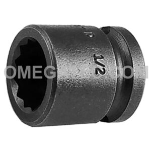 Apex 3016-D 1/2'' 12-Point Short Impact Socket, 3/8'' Square Drive