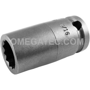Apex 3114-D 7/16'' 12-Point Standard Impact Socket, 3/8'' Square Drive