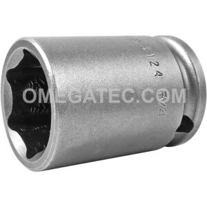 Apex 3124 3/4'' 6-Point Standard Impact Socket, 3/8'' Square Drive