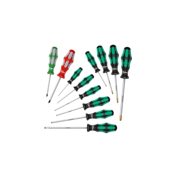 Wera 05347901001 12 Piece 334/368/12 Kraftform Plus Screwdriver Set
