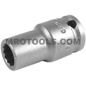 Apex 3412-D 3/8'' 12-Point Standard Impact Socket, Thin Wall, 3/8'' Square Drive