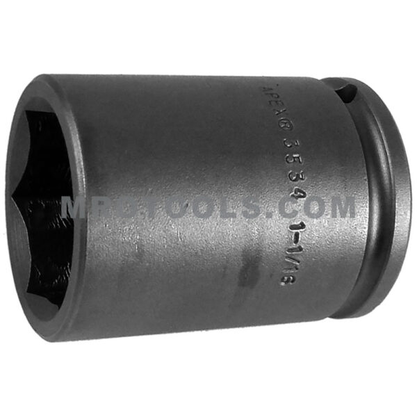 Apex 3534 1-1/16'' 6-Point Long Impact Socket, Thin Wall, 3/8'' Square Drive