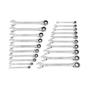 GearWrench 35720-06 20PC 72-Tooth SAE/Metric Ratcheting Combination Wrench Set