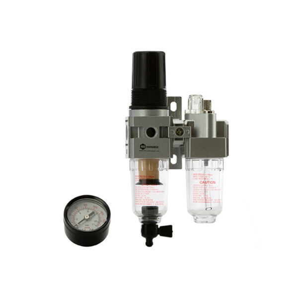 Mountz 360038 Filter Regulator and Lubricator - 3/8'' w/ Gauge