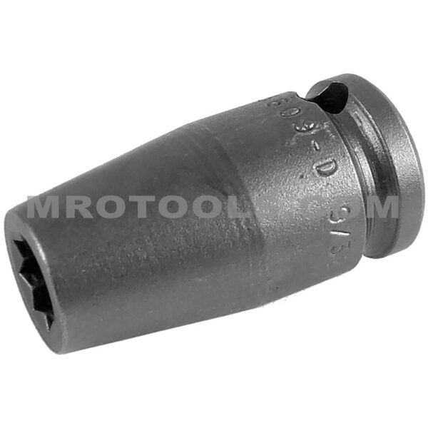 Apex 3609-D 9/32'' 8-Point Double Square Nut Impact Socket, 3/8'' Square Drive