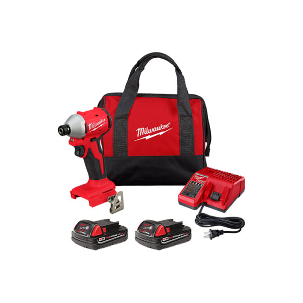 3650-22CT Milwaukee M18 Compact Brushless 1/4'' Hex Impact Driver Kit