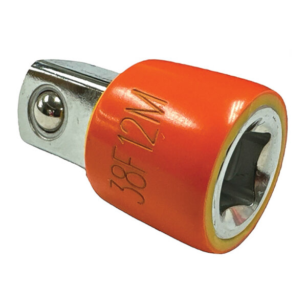Cementex 38F12M WO 3/8'' Female Flush Connect Drive Socket - 1/2'' Male Socket Adapter, 3/8'' Square Drive