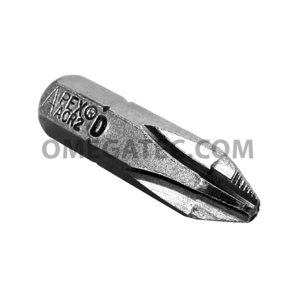 Apex 440-2-ACR2-DX #2 Phillips ACR Insert Bits, 1/4'' Hex Drive