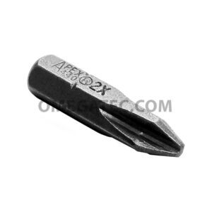 Apex 440-2X #2 Phillips Insert Bits, 1/4'' Hex Drive