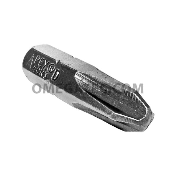 Apex 440-3-ACR3-DX #3 Phillips ACR Insert Bits, 1/4'' Hex Drive