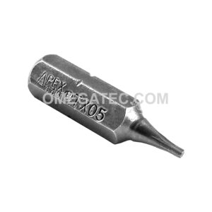 Apex 440-TX-05X T-05 Torx Insert Bits, 1/4'' Hex Drive