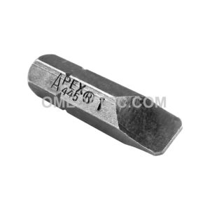 Apex 445-1X Slotted Insert Bits, 1/4'' Hex Drive