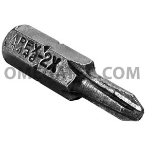 Apex 446-2X-100PK 100PK of #2 Phillips Bits, 1/4'' Hex Drive