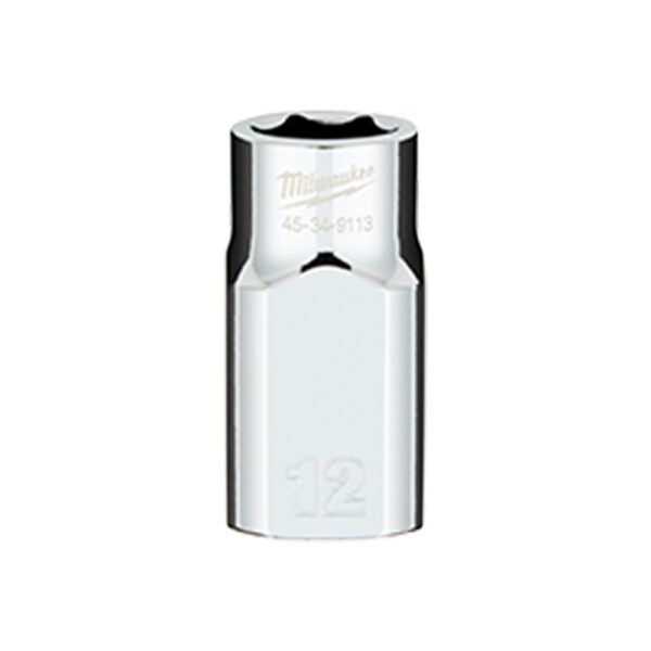 45-34-9118 Milwaukee 1/2'' Drive 17mm Metric 6-Point Socket with FOUR FLAT Sides