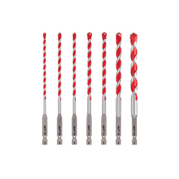 48-20-9052 Milwaukee 7pc. SHOCKWAVE Carbide Hammer Drill Bit Kit