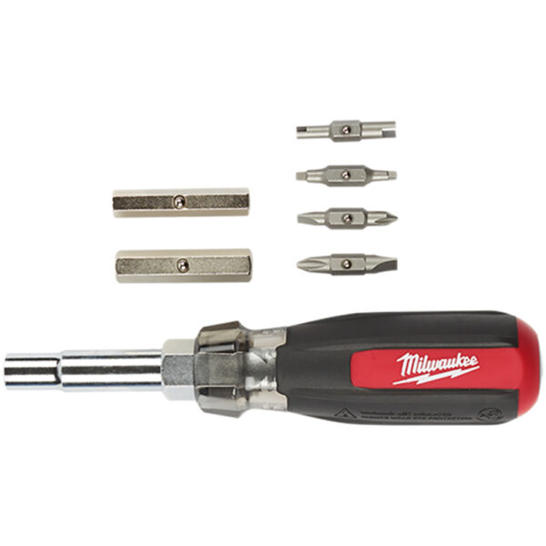 48-22-2881 Milwaukee 13in1 Cushion Grip Screwdriver with Schrader Bit