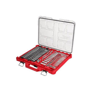 48-22-9486 Milwaukee 1/4'' & 3/8 Drive 106pc Ratchet & Socket Set with PACKOUT Low-Profile Organizer - SAE & Metric
