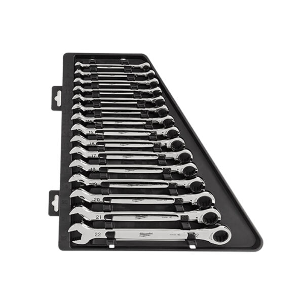 48-22-9516 Milwaukee Metric Ratcheting Combination Wrench 15PC Set
