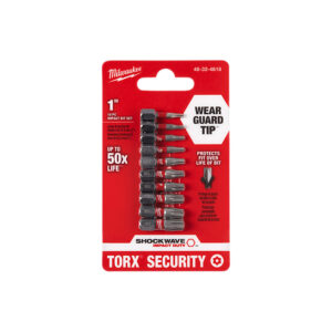 48-32-4618 Milwaukee SHOCKWAVE Torx Security Insert Bit 10PC Set