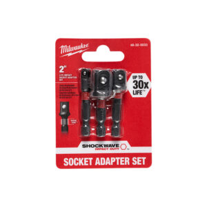 48-32-5033 Milwaukee SHOCKWAVE ImpactSocket Adapter 3PC Set