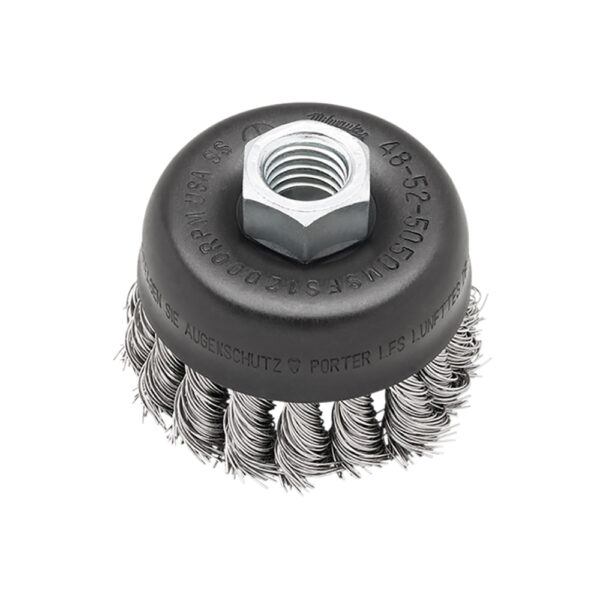 48-52-5050 Milwaukee 3'' Knot Wire Cup Brush - Stainless Steel