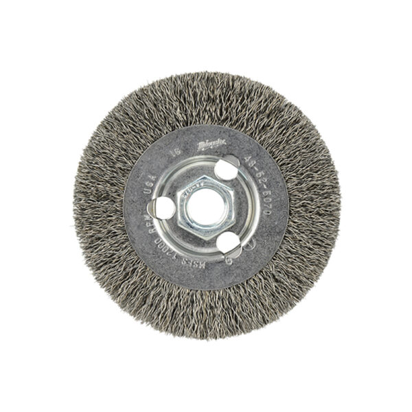 48-52-5070 Milwaukee 4'' Radial Crimped Wheel- Carbon Steel