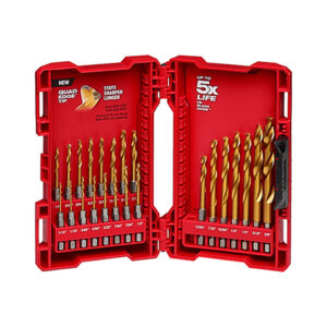 48-89-4631 Milwaukee SHOCKWAVE RED HELIX Titanium Drill Bit 23pc Set