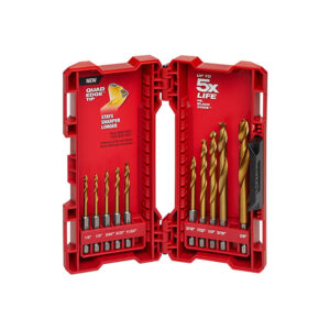 48-89-4633 Milwaukee SHOCKWAVE RED HELIX Titanium Drill Bit 10pc Set