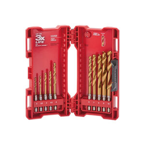 48-89-4859 Milwaukee SHOCKWAVE RED HELIX Titanium Metric 10pc Set