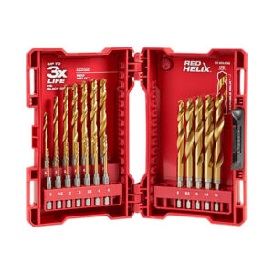 48-89-4860 Milwaukee SHOCKWAVE RED HELIX Titanium Metric 19pc Set