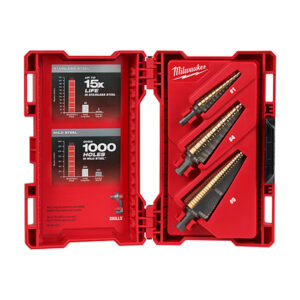 48-89-9291 Milwaukee 3PC Cobalt Step Drill Bit Set (#1, #4, #9)