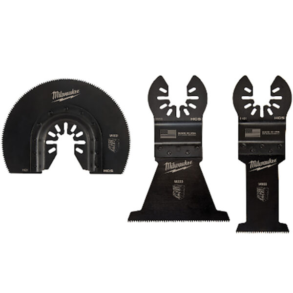 49-10-9004 Milwaukee OPEN-LOK 3PC Wood Cutting Multi-Tool Blade Variety Pack