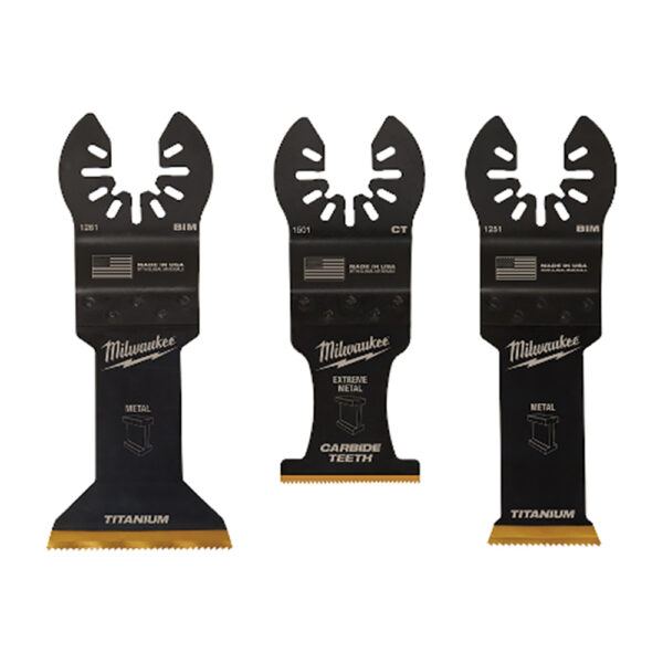 49-10-9006 Milwaukee OPEN-LOK 3PC Metal Cutting Multi-Tool Blade Variety Pack