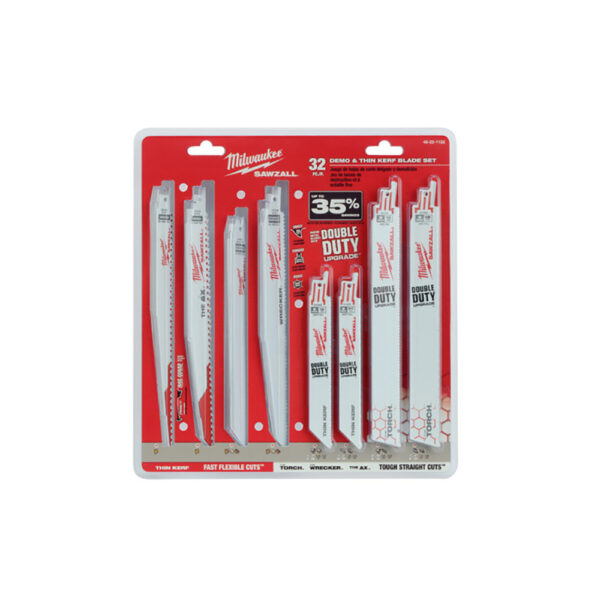 49-22-1132 Milwaukee SAWZALL Demolition and Standard Blade 32PC Set