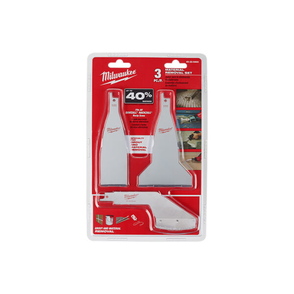 49-22-5403 Milwaukee SAWZALL Material Removal Blade 3PC Set