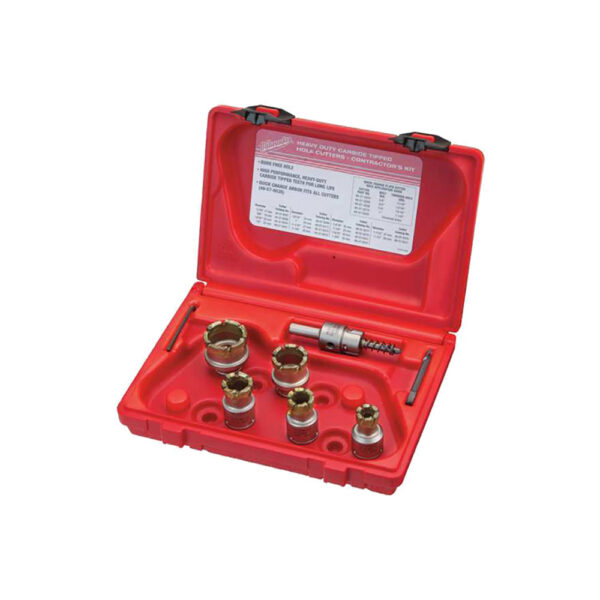 49-22-8210 Milwaukee Carbide Cutter Steel Plate Contractor's 7PC Kit