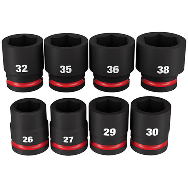 49-66-7019 Milwaukee SHOCKWAVE Impact Duty 3/4'' Drive Metric Standard 6 Point Socket 8PC Set