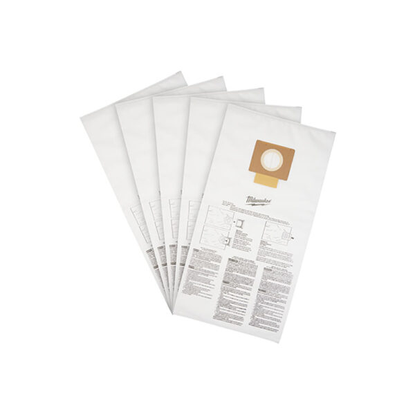 49-90-1989 Milwaukee Fleece Dust Bags (5PK) - 9 Gallon
