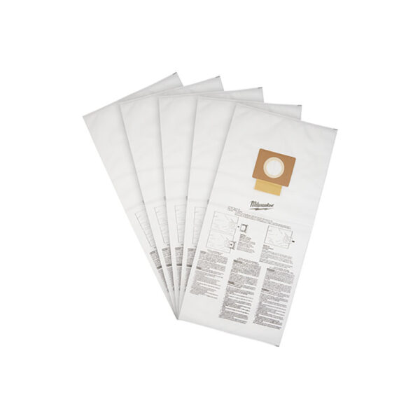 49-90-1999 Milwaukee Fleece Dust Bags (5PK) - 12 Gallon