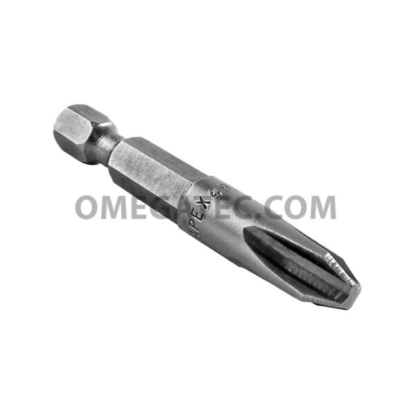 Apex 493I #3 Phillips Power Drive Bits, 1/4'' Hex Drive