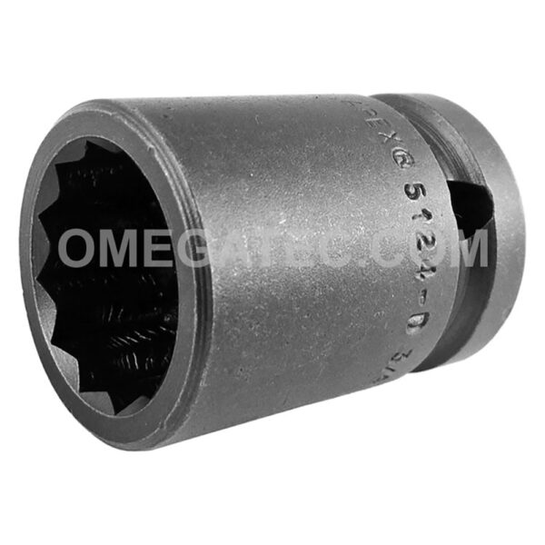 Apex 5124-D 3/4'' 12-Point Standard Impact Socket, 1/2'' Square Drive