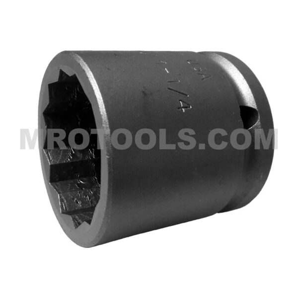 Apex 5140-D 1-1/4'' 12-Point Standard Impact Socket, 1/2'' Square Drive
