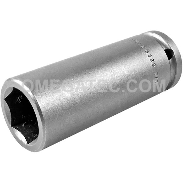 Apex 5328 7/8'' 6-Point Extra Long Impact Socket, 1/2'' Square Drive