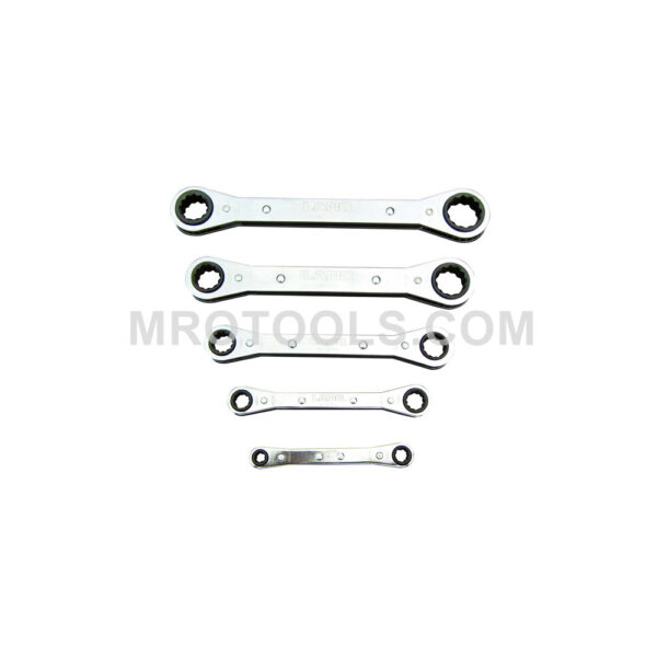 Lang 5374 5 Piece Ratcheting Box Wrench Set 12 Point, Metric
