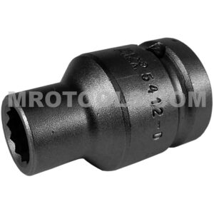 Apex 5412-D 3/8'' 12-Point Standard Impact Socket, Thin Wall, 1/2'' Square Drive
