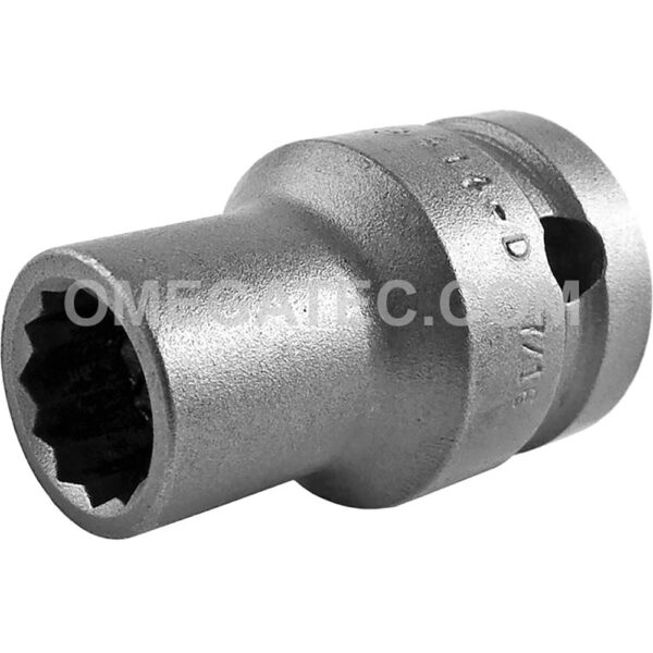 Apex 5414-D 7/16'' 12-Point Standard Impact Socket, Thin Wall, 1/2'' Square Drive
