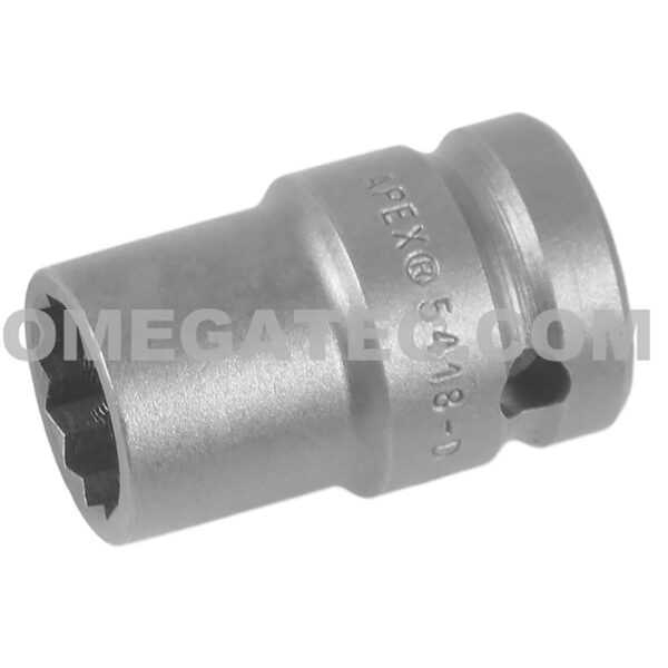 Apex 5418-D 9/16'' 12-Point Standard Impact Socket, Thin Wall, 1/2'' Square Drive