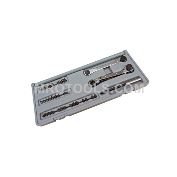 Lang 5457 Ratcheting Screwdriver Bit Wrench 35 Piece Set