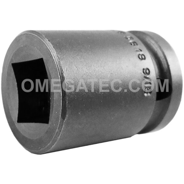 Apex 5618 9/16'' 4-Point Standard Impact Socket, For Single Square Nuts, 1/2'' Square Drive